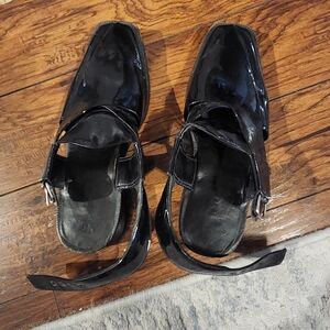 Black Patent Leather Mary Jane Heels